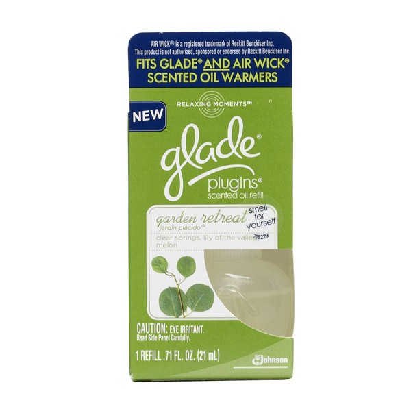 Glade Relaxing Moments Plugins Scented Oil Refill, Garden Retreat, 0.71-Ounce (Pack of 2)