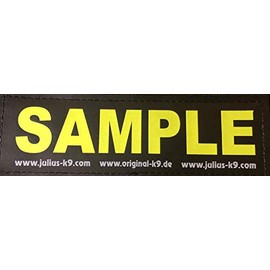 Julius-K9 Original Custom Patch Hook and Loop Fastener Large Reflective Yellow