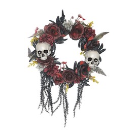 WREATH SKULL ROSES