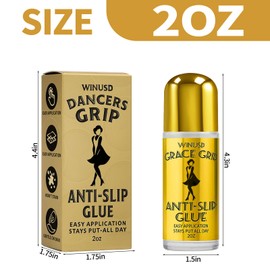 WINUSD Body Glue for Dancers | 2oz Roll On Skin Adhesive for Compression Stocking, Clothing, Fashion & Dancewear, Bras, Wigs, Cosplay, Dancers Leotards, Hairs - Sweat Resistant, Residue Free, Clear