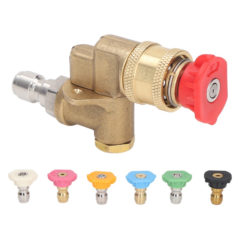 7PCS Pressure Washer Nozzle Tips with Coupler 1/4in Quick Interface
