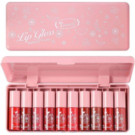 10 colores tinde labial tintinde de labios Mini conjunto de lápiz labial líquido,brillo de labios hidratante Natural,multi-uso de labios y mejilla tin,pigmento alto,de larga duración