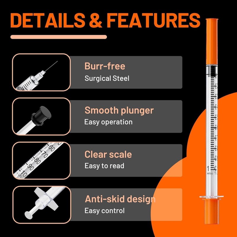 20 Pack 1ml 30G 8mm Individually Packed-Precision Multiple Uses Distribution