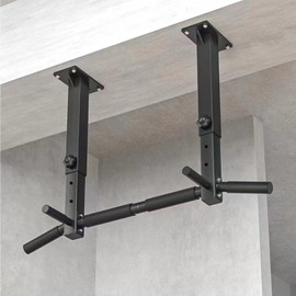 Wall Mount Pull Up Bar, Joist Mount Pull Up Bar, Beam and Rafter Mounted Chin Up Bar for Home Gym With Wood Mount and Wall Mount Screws (Black2)