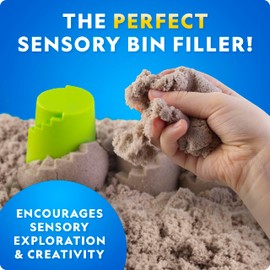 National Geographic 6 Lb. Moon Sand Combo Pack - 2 Lbs. Each of Blue, Purple and Natural Play Sand with Castle Molds - A Fun No Mess Sensory Activity, Sensory Bin Filler