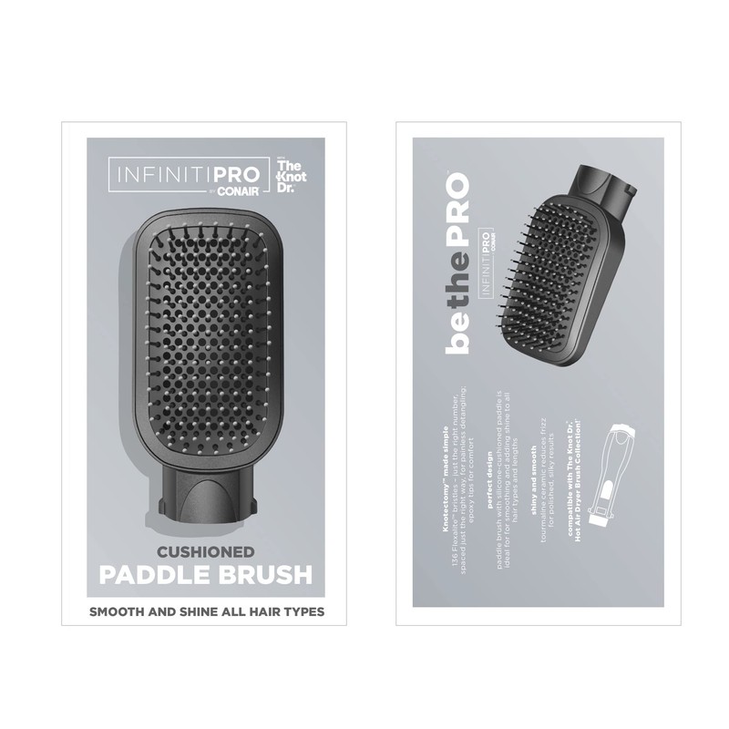 INFINITIPRO BY CONAIR The Cushioned Paddle Brush for Smooth and