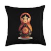 Nice Russian tea doll outfit Throw Pillow