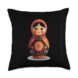 Nice Russian tea doll outfit Throw Pillow