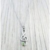 Infinity Collection Music Note Necklace with August Birthstone, Treble Clef