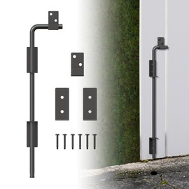 URDOGSL 18" Heavy Duty Cane Bolt Gate Drop Rod with Upgraded Design, Square Gate Drop Rod for Wood PVC Vinyl Metal Yard Gate Latch-1 Pack