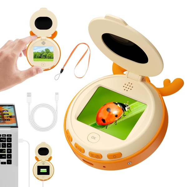 WADEO Digital Microscope, 2 Inch, Portable Microscope, Handheld Microscope, Mini