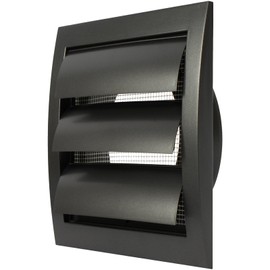 Anthracite Exhaust Hood Vent 4'' Inch with Built-in Pest Guard Screen and Flange, Anthracite, Air Vent Cover, HVAC Exhaust Vent Duct Cover, Exhaust Cap