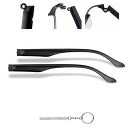 QYAJS Glasses Frame Replacement Temple Arm 8mm Eyeglasses Repair Replacement Temple Eyewear TR 90 Frame Arms Screws and 3-in-1 Screwdriver