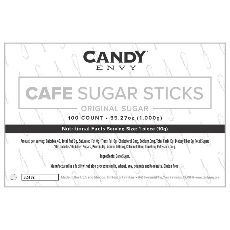 Candy Envy - White Café Sugar Sticks Mini Rock Candy