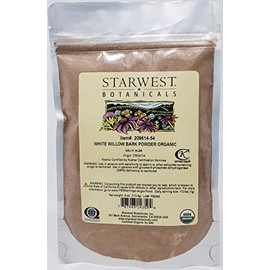 Starwest Botanicals Organic White Willow Bark Powder, 4 Ounces