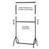 Shopfitting Warehouse Two Tier Clothes Rail - Black 3ft wide