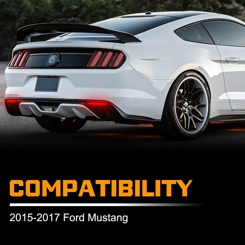 Gempro Rear Bumper Reflector Lights for Ford Mustang 2015-2017 Led