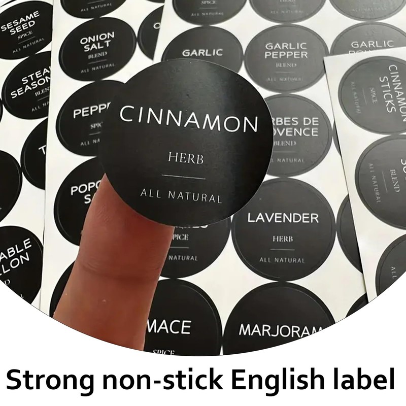 Spice Jar Labels,180 PCS Round Spice Label Seasoning Stickers for