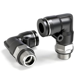 TAILONZ PNEUMATIC Male Thread Elbow 8mm x 1/4" BSP Push Fit Fittings PL8-02 (Pack of 10)