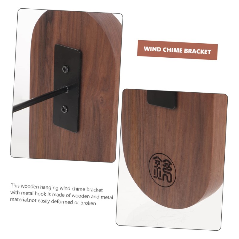 ORFOFE Polyphonic Wind Chime Stand Wooden Wall Wind Chime Bracket