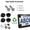 BLVD Matte Black Stainless Steel Motorcycle License Plate Frame Including