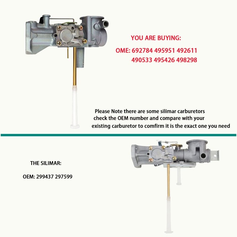 498298 Carburetor for Briggs Stratton 5hp engine Craftsman Yard man