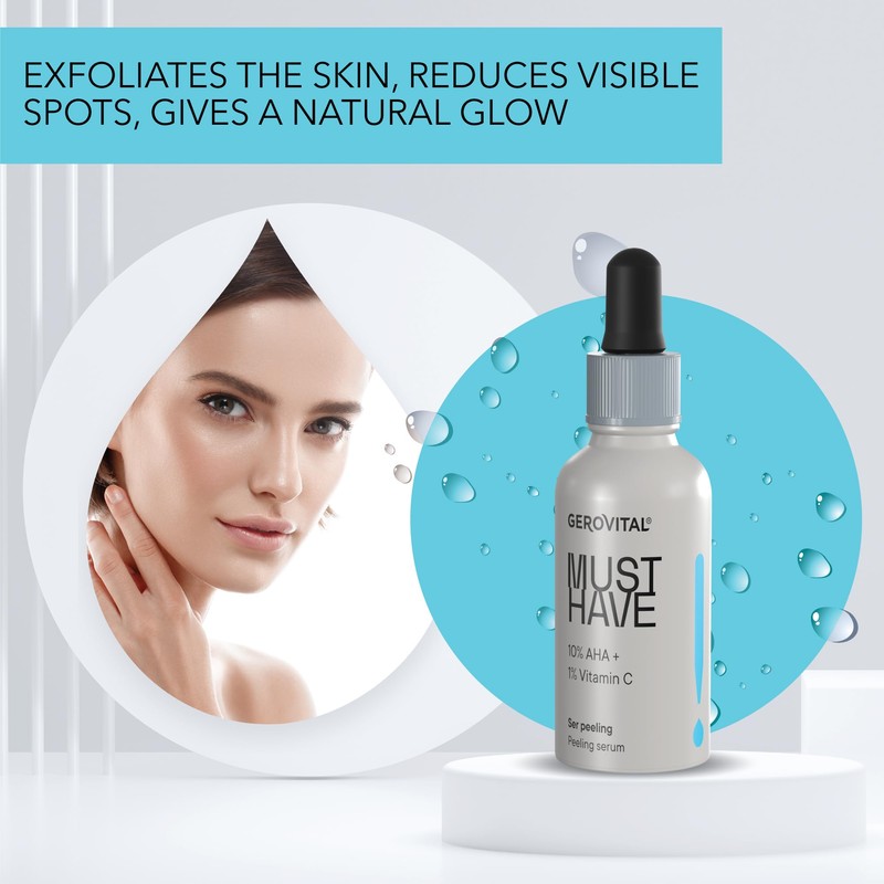 Gerovital Must Have Exfoliating Serum with 10% AHA & 1%