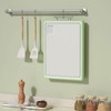 Autminia Double-Sided Cutting Board With Green Edge, Stainless Steel Cutting