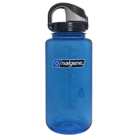 Nalgene Sustain Tritan BPA-Free On The Fly Water Bottle Made with Material Derived from 50% Plastic Waste (using ISCC certified mass balance), 32 OZ, Slate Blue with Black