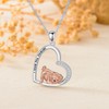 ROMANTICWORK French Bulldog Necklace Sterling Silver Cute Heart Dog Pendant