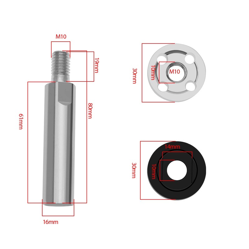 eMagTech 3 Sets 100 Type Angle Grinder Extension Rod with