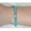 Echtes Hämatit Edelstein Armband mit 6mm Perlen und Edelstahlherz -