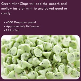 WinCrest Green Mint Baking Chips - 1.5 Lb Tub