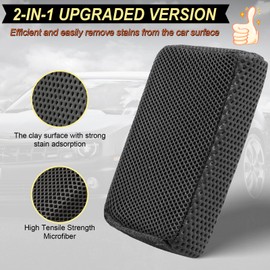 Car Wash Sponge,Dual Sided Car Clay Scrubber for Fast and Effective Removal of Paint,Light Overspray So On,Scrubbing and Clay Work,2-Pack