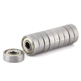Ball Bearings 6 x 19 x 6 mm, Pack of 10 Metal Shielded Durable Multi-Purpose Carbon Steel Miniature 626ZZ Ball Bearings 10 Pieces Mini Ball Bearings Metal Shielded Durable (6 x 19 6 mm) Multi-Use