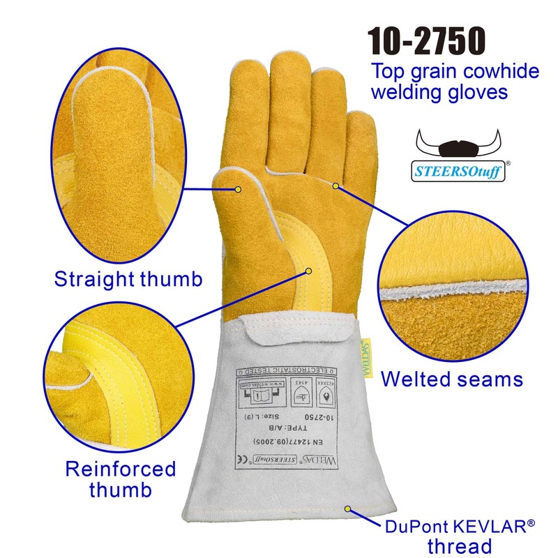 Weldas® STEERSOtuff® top grain cowhide general purpose welding and material