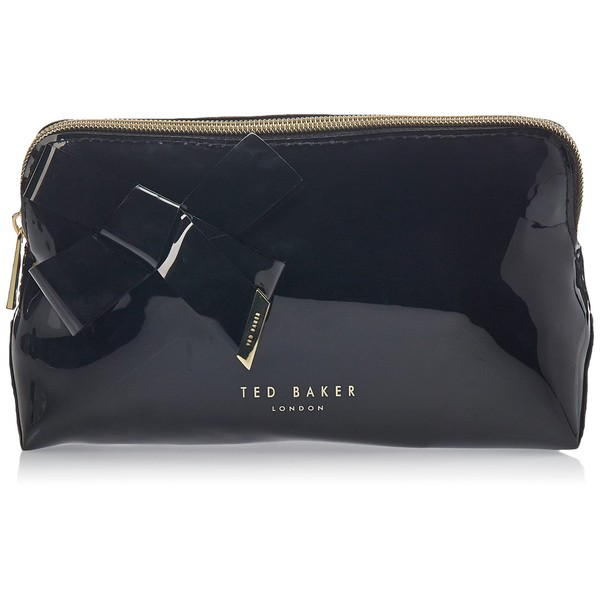 Ted Baker Ladies Nicco Vinyl Bow Wash Bag One Size, black