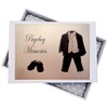 White Cotton Cards Pageboy Wedding, Mini Photo Album, Suit, Board,
