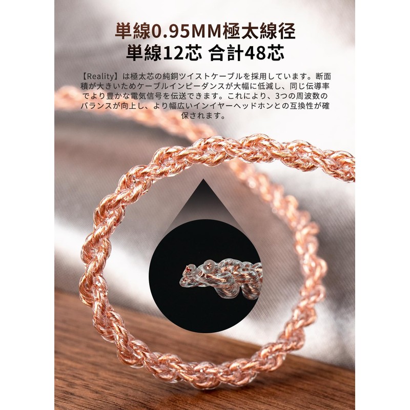 [KBEAR-Reality] Yinyoo TFZ Cable Replacement Cable, 0.1 inch (3.5 mm)