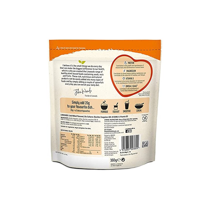 (4 PACK) - Linwoods - Flaxseed Probiotic & Vit D