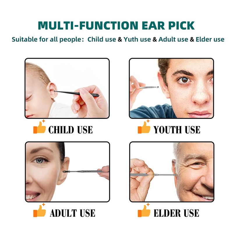HOTX Ear Wax Removal Kit, Ear Cleansing, Cleaning Brush and