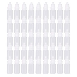 HIRAISM Dropper Bottle Refill Bottle Liquid Divider Dropper Eye Drop Container Plastic with Funnel (10ml 50pcs)