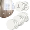 8 Pack Shower Curtain Weights, Rubber Covered Magnetic Curtain Weights,