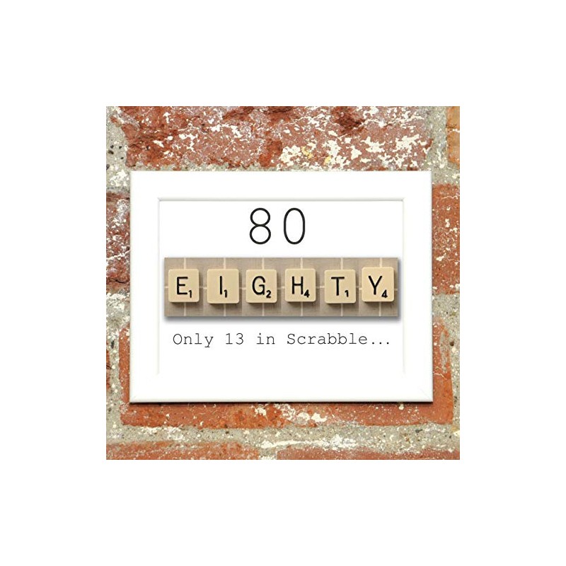 Scrabble Birthday Cards (80th Birthday Card)