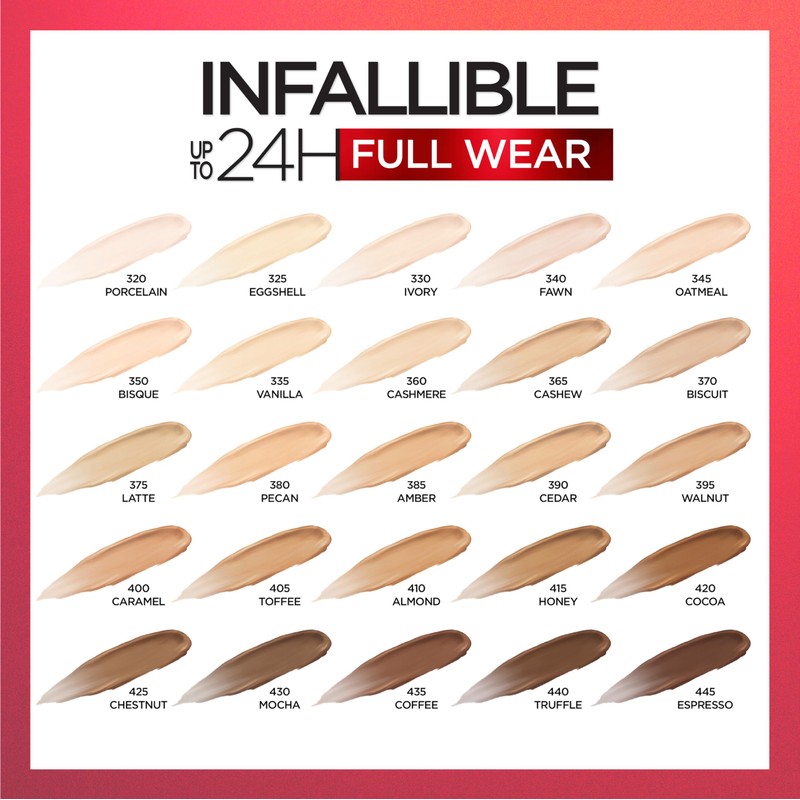 L'Oreal Paris Makeup Infallible Full Wear Waterproof Matte Concealer, Full