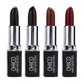 BEAUTYBIGBANG Herbal Extracts Hair Dye Pencil Dye, Hair Coloring Pen Lipstick Stick Coating White Hair Crayon