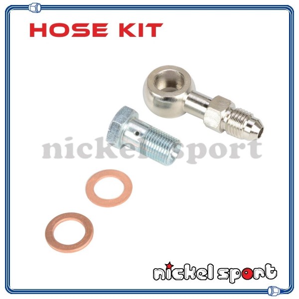 Hose Revolution 7/16"-24 M11x1.0 4AN Turbo Oil Feed Banjo Bolt
