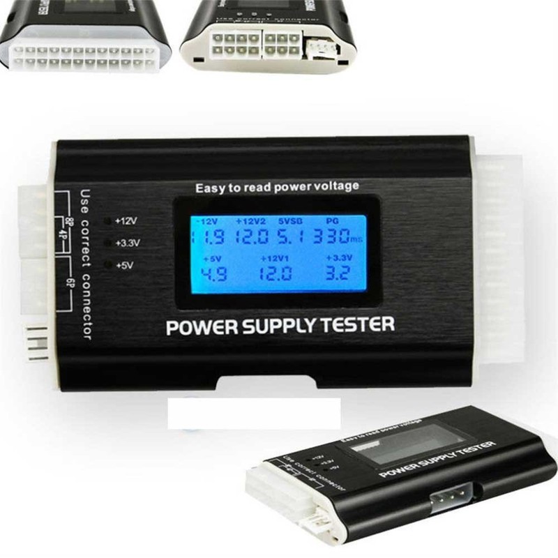 zmart PC ATX Power Supply Tester 20/24Pin ITX SATA HDD