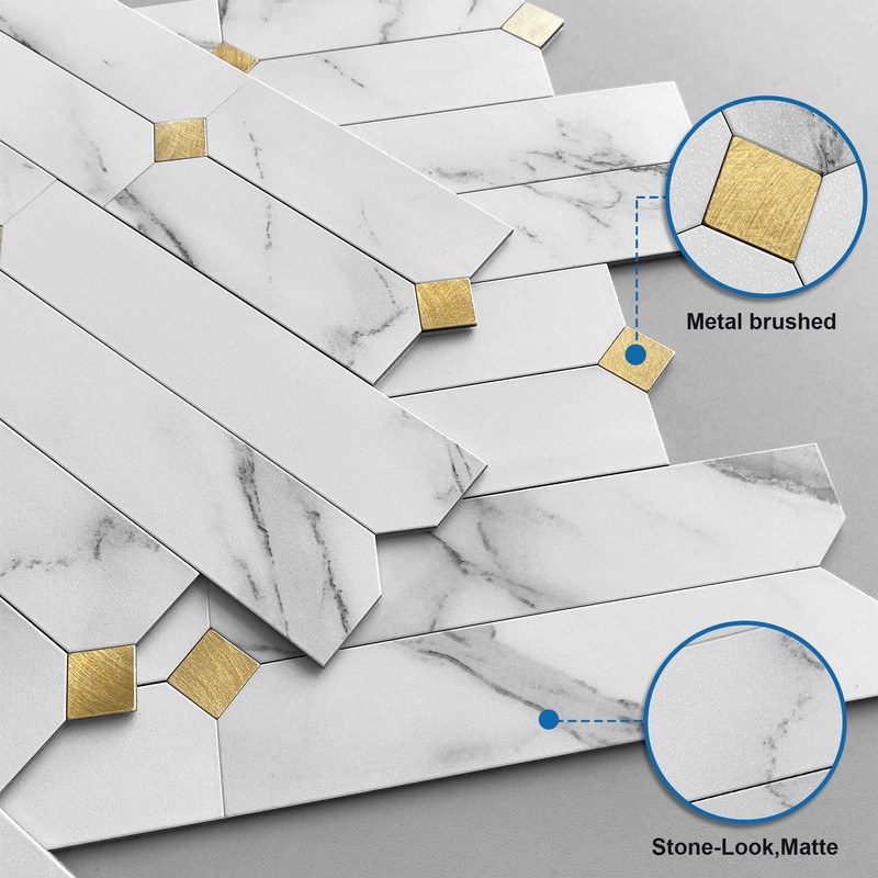 M MOFIT Stone Kitchen Backsplash Peel and Stick Tile Stickers