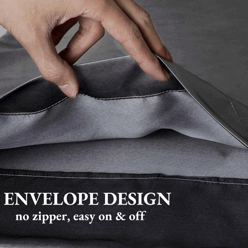 Satin Pillow Cases 2 Pack - Dark Gray Pillowcase for